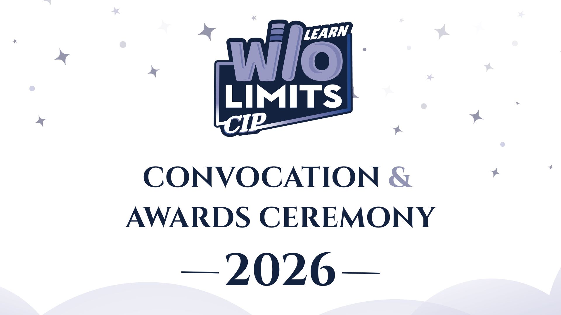 Convocation 2026 with CIP Learn Without Limits Logo