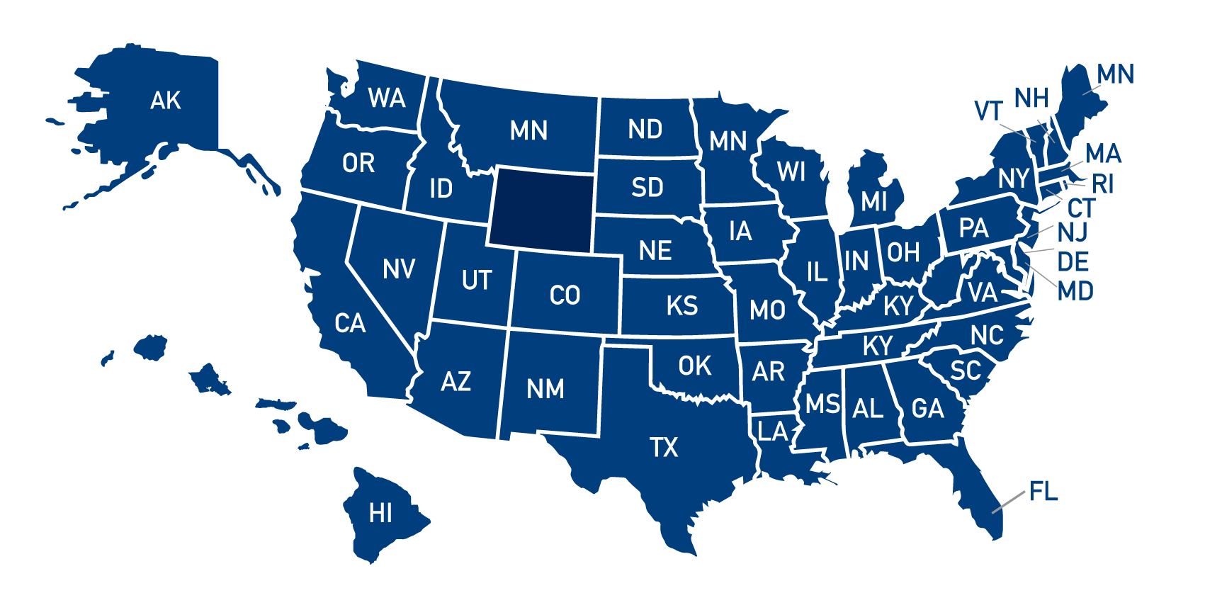 Map of the united states